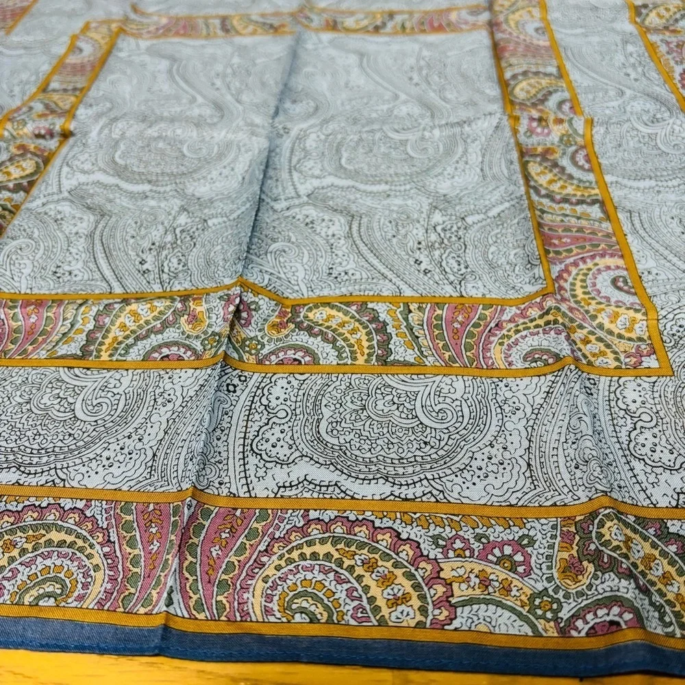 Giovanni Valentino Paisley Patterned Cotton Handkerchief/Bandana Scarf 47cm